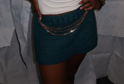 PAGODA CROCHET MINI SKIRT